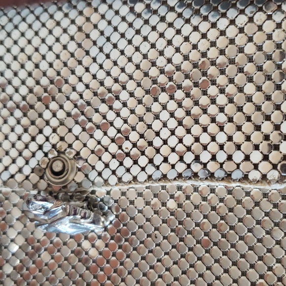 Vintage "Mesh Whiting & Davis Co. Bags" label, Indicating a U.S. made Mesh Purse - Picture 7 of 14